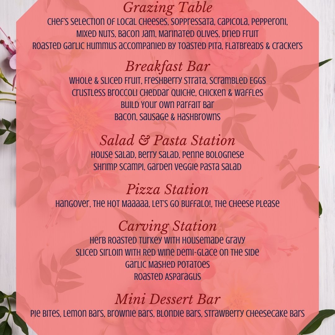 Treat all of the fabulous moms in your life to a relaxing Mother's Day Brunch Buffet at The Winery! We have options that are sure to please everyone in the family. 

💐 @stemandstonefarmny will have a pop up flower shop with tulips &amp; daffodils- f