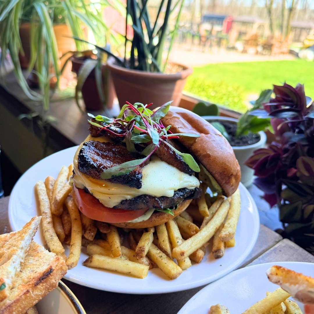 Make a stop at The Winery this Thursday or Friday to try our new burger! Get In My Belly features  a local blend from @kilcoynefarms topped with crispy pork belly, cheddar, mixed greens, tomato, and our housemade chardonuga pesto aioli 🤤 We can conf