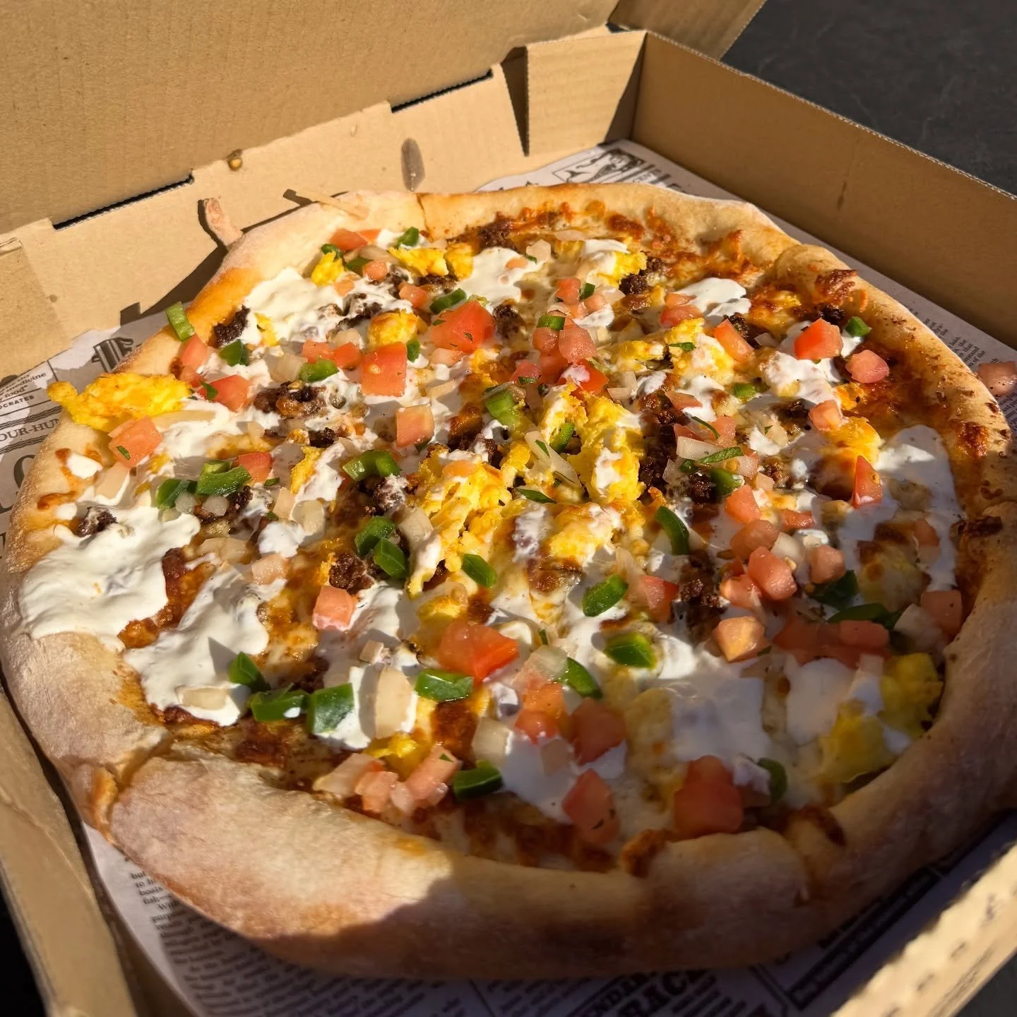 ✨ Breakfast pizza just got an upgrade. Meet the Mexi Brexi: southwest-spiced dough, eggs, chorizo, pico, lime crema, and a whole lot of 🔥🍕

Serving brunch Saturday and Sunday 10am to 4pm