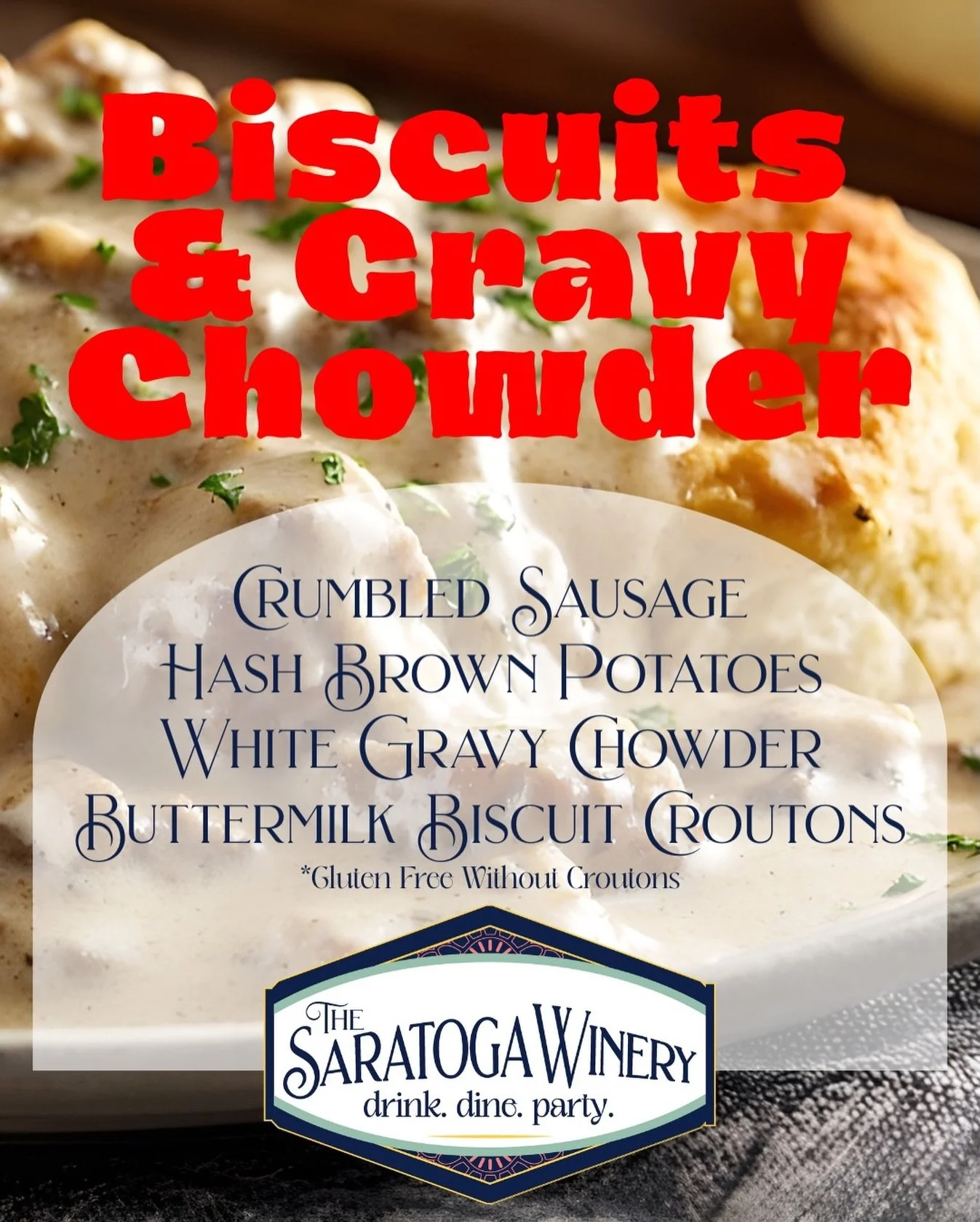 Chowderfest 2026 is calling! 🥣❄️
Warm up with our Biscuits &amp; Gravy Chowder&mdash;comfort food at its finest.
📍 Find us downtown at Ellsworth Jones Place at the City Center, or join us at the restaurant if you&rsquo;d rather stay warm and cozy.
