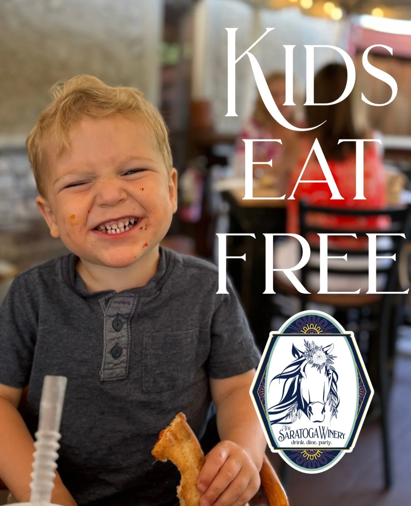 Anyone else feeling like mid-winter break has been extra long? 😅
We&rsquo;re here to get you out of the house &mdash; Kids Eat FREE tonight! Good food, happy kids, and no dishes 🍕✨