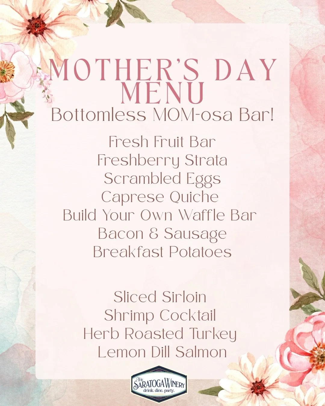 Celebrate Mom with the whole crew! 💐✨ We&rsquo;re pulling out all the stops with bottomless MOM-osas and a brunch spread everyone can enjoy 🥂

Gather, sip, and toast to the woman who does it all. 🥂✨

Adults: $59 | Kids: $25

📍 Link in bio to rese