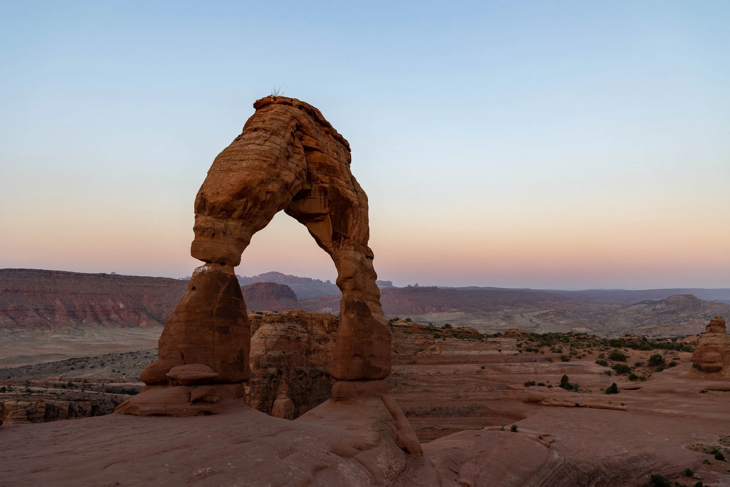 The Arch at sunrise in Arches National Park