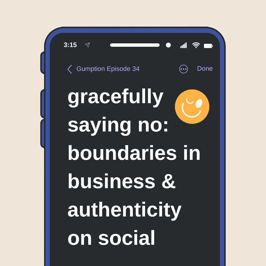 Episode 34 reveal! Gracefully Saying No: Boundaries in Business &amp; Authenticity on Social &hellip; coming soon 📨