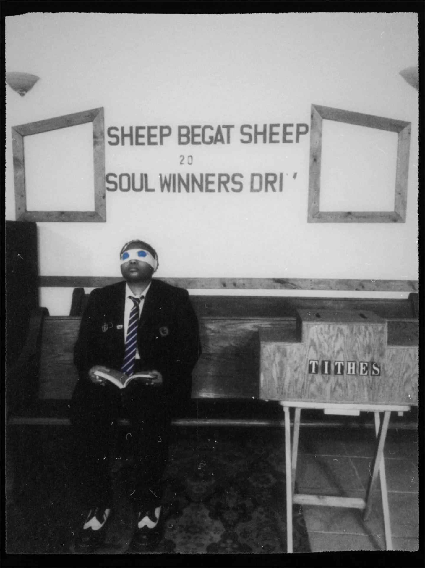 "Tears Glow Blue On Black" (2025) 
self-portrait 