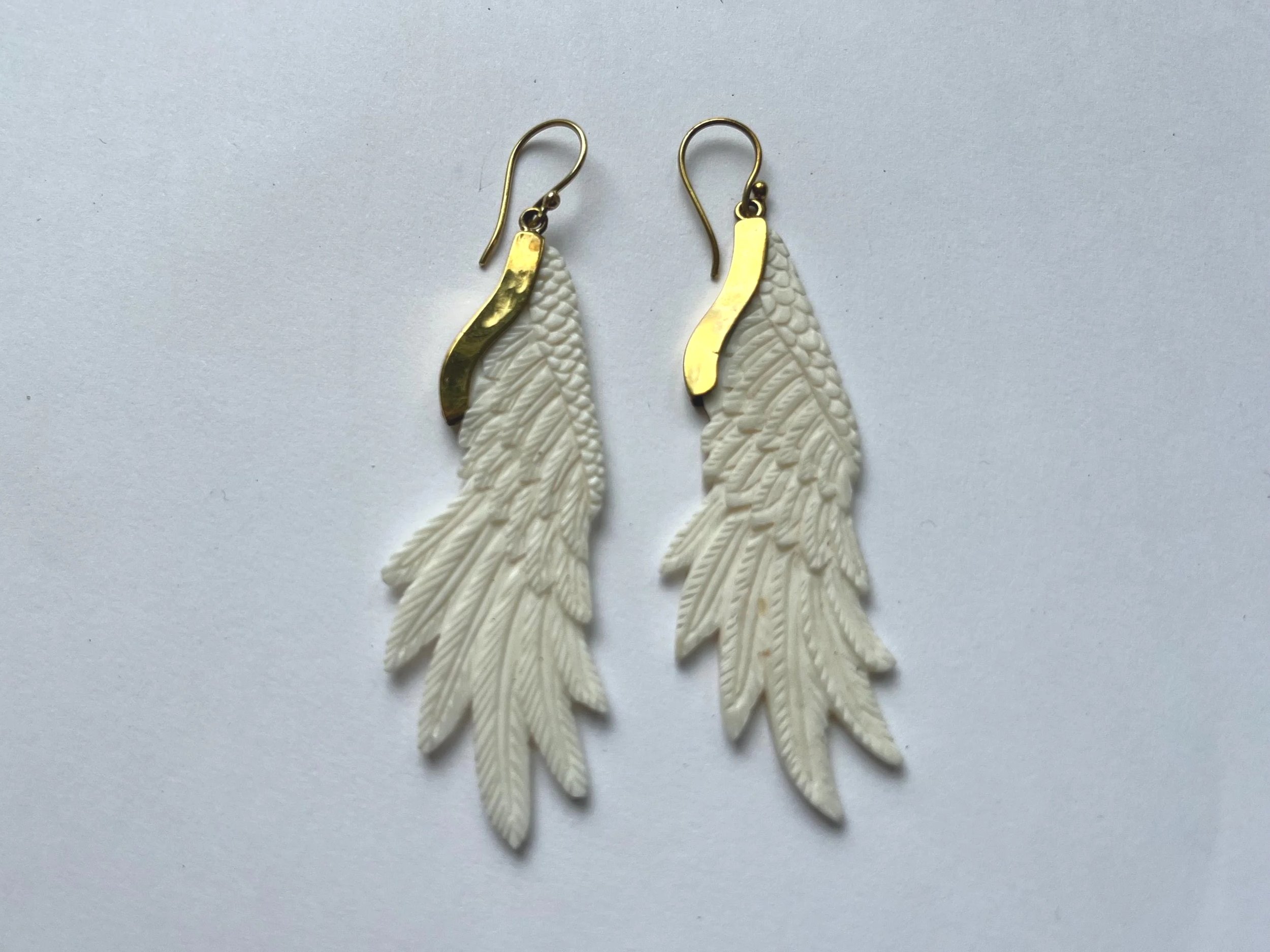 Handmade carved bone earrings - ethically made jewellery from our beautiful Balinese family artisans