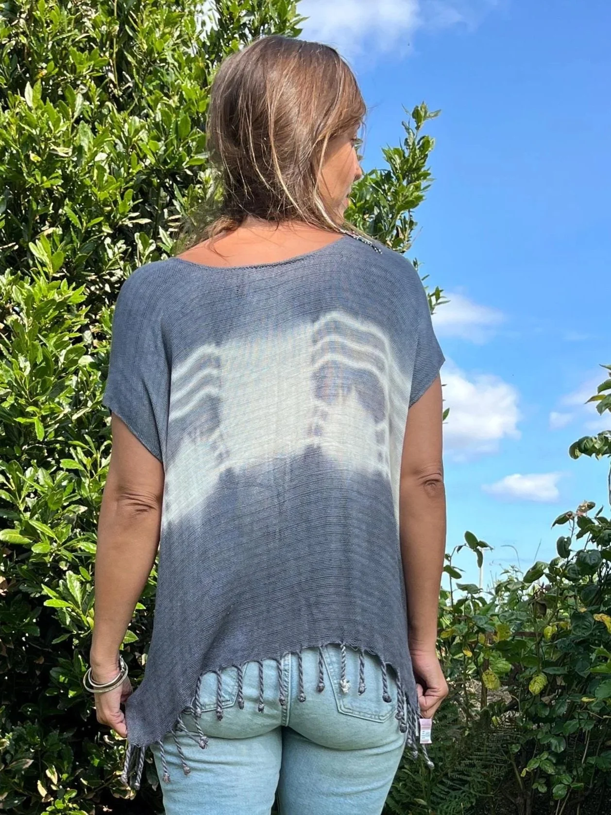 Handmade tie-dye t-shirt top - organic plant dyes and soft natural cotton fabric - ethically made by our women’s collective in Guatemala