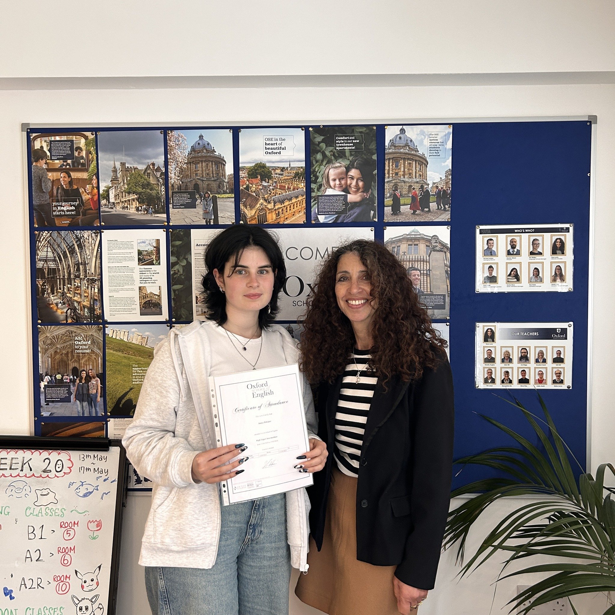 Our wonderful student Anna's from Ukraine last day today☁

Lovely photo of Anna and our Director of Studies, Rosa😇
We wish you all the best, and keep in touch!

 #community #internationallanguage #cityofoxford #englishlanguagecourses #englishoxford 