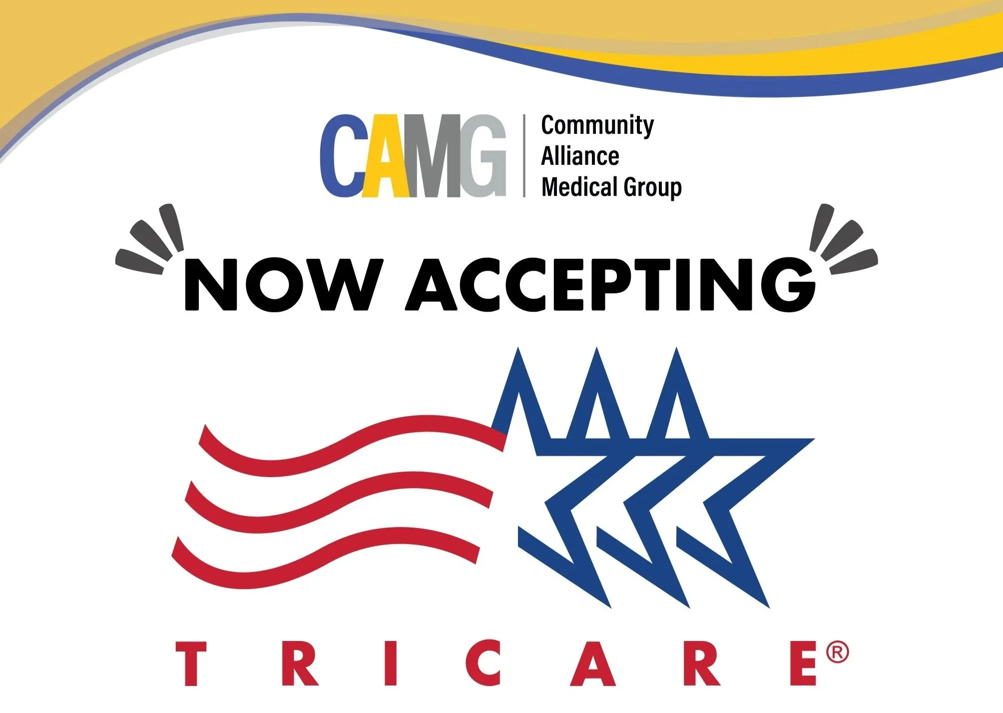 Now Accepting: TRICARE