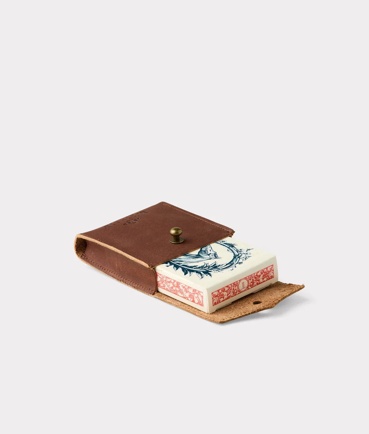 a photograph of a custom deck of cards made for Lucchese boot company