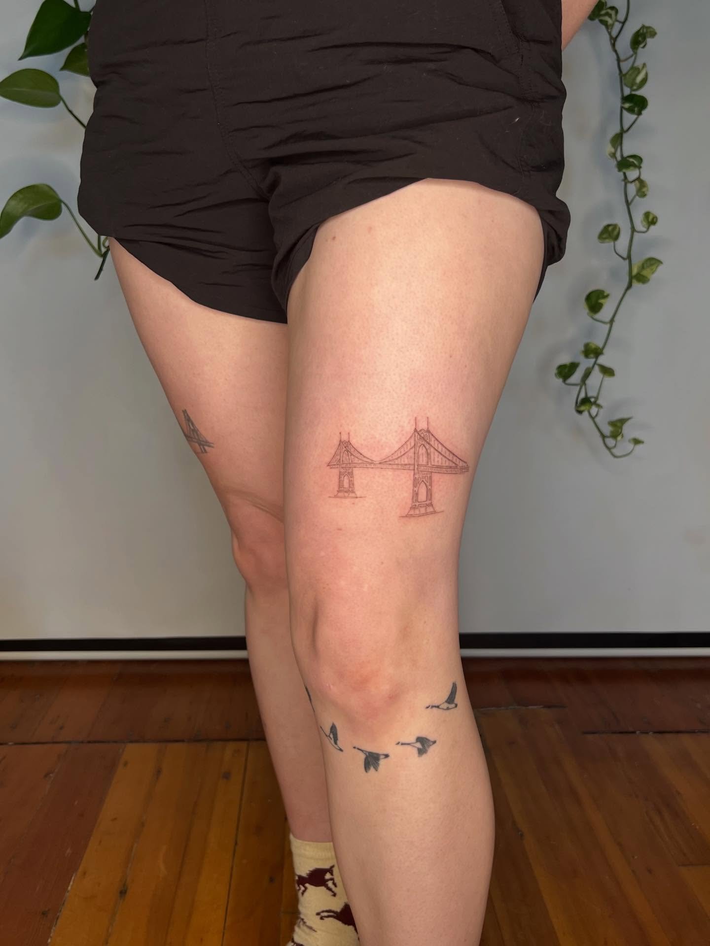 Fresh St. John&rsquo;s Bridge + 3 year healed Mackinac Bridge for Emily 💗