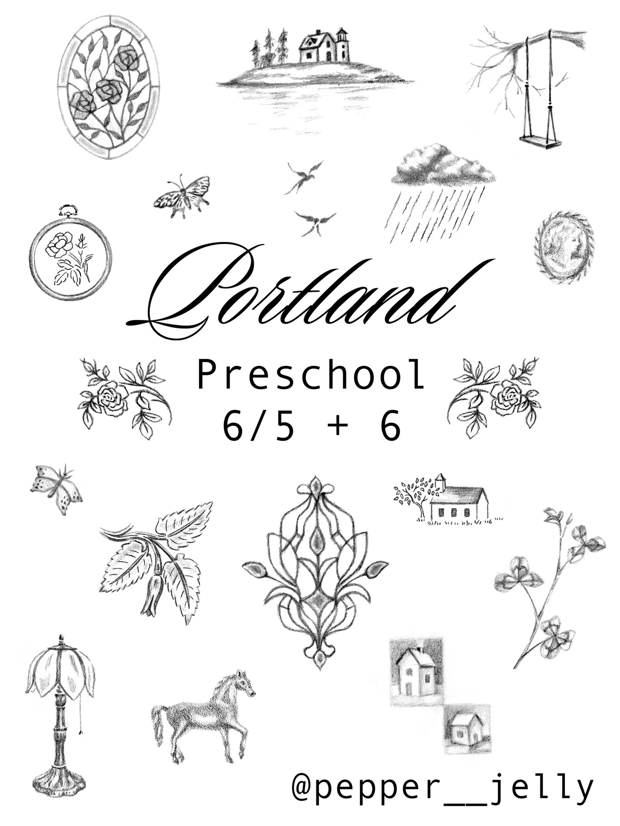 🦋 Books are open for my upcoming guest spot @preschool____ in Portland 💫
💕 Use the 🔗 in my b!0 to request an appt 💌 
🌧️ Requests for any available flash, variation ideas, and customs welcome 🌹