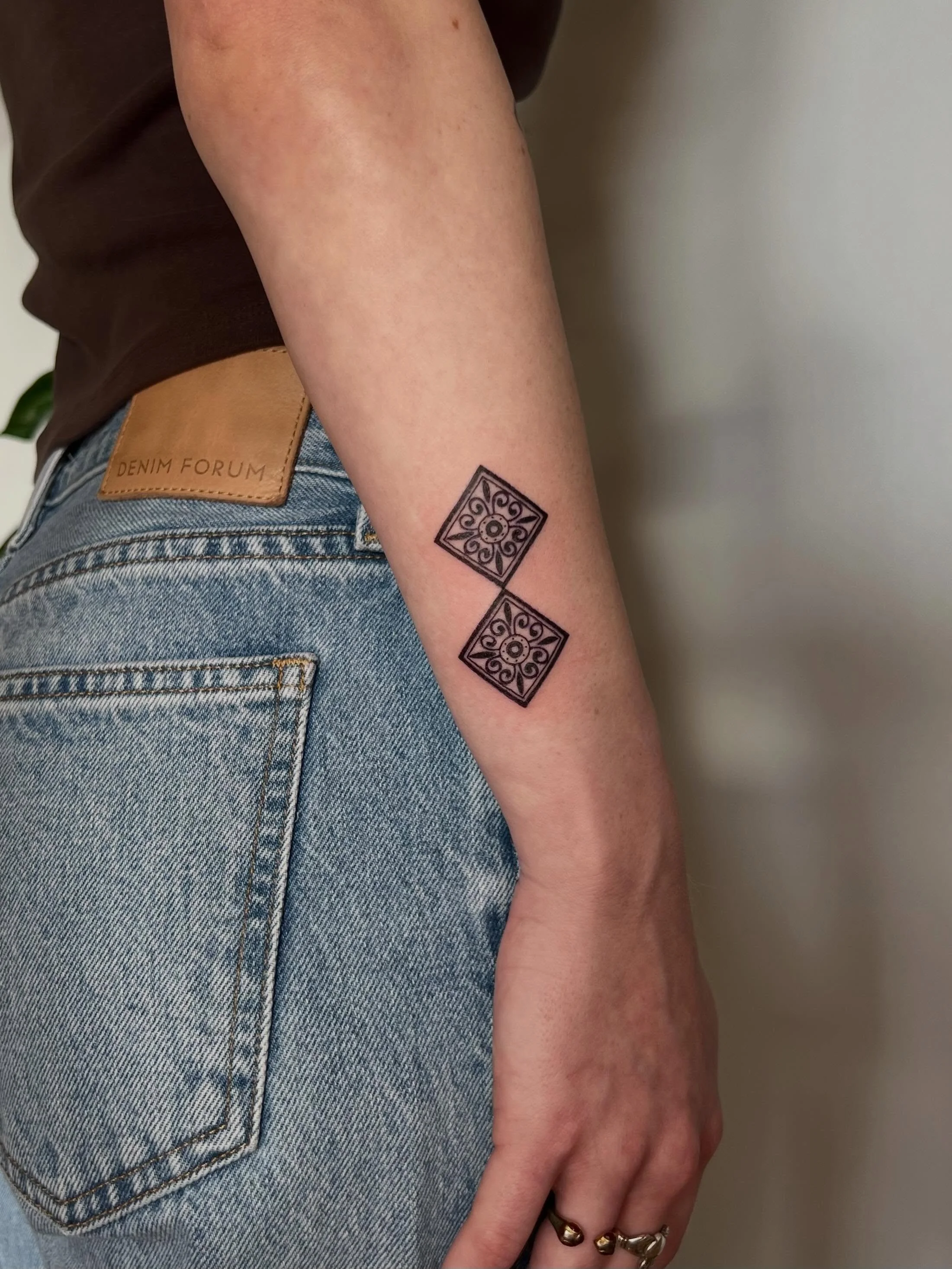 Tiles, butterfly, more tiles 🖤