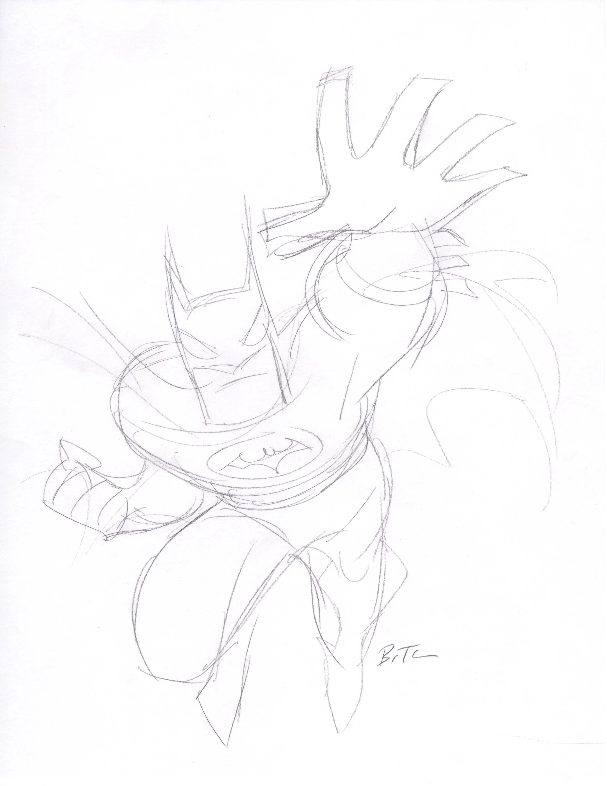 Batman sketch by Bruce Timm (larger) — DAC