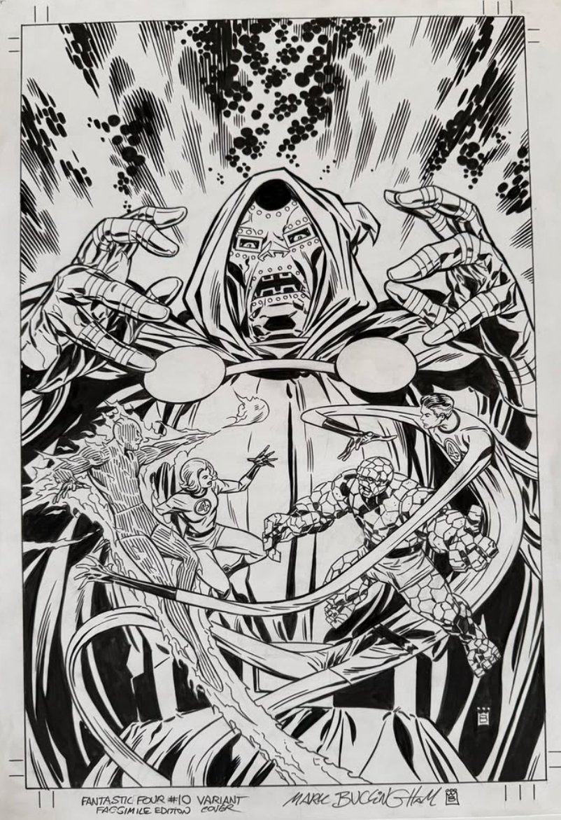 Fantastic Four #10 cover by Mark Buckingham