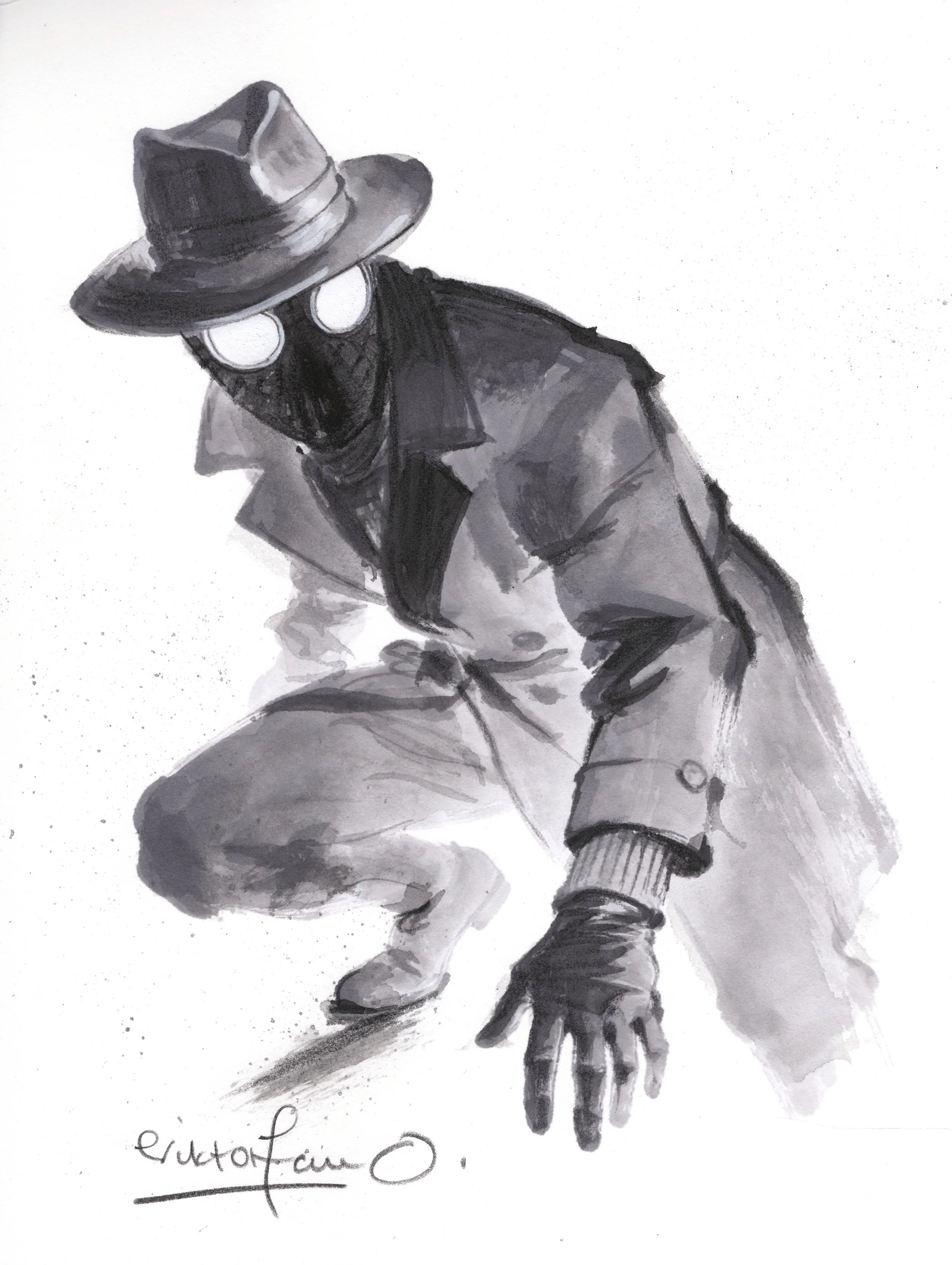Spiderman Noir by Viktor Farro- $500.JPG