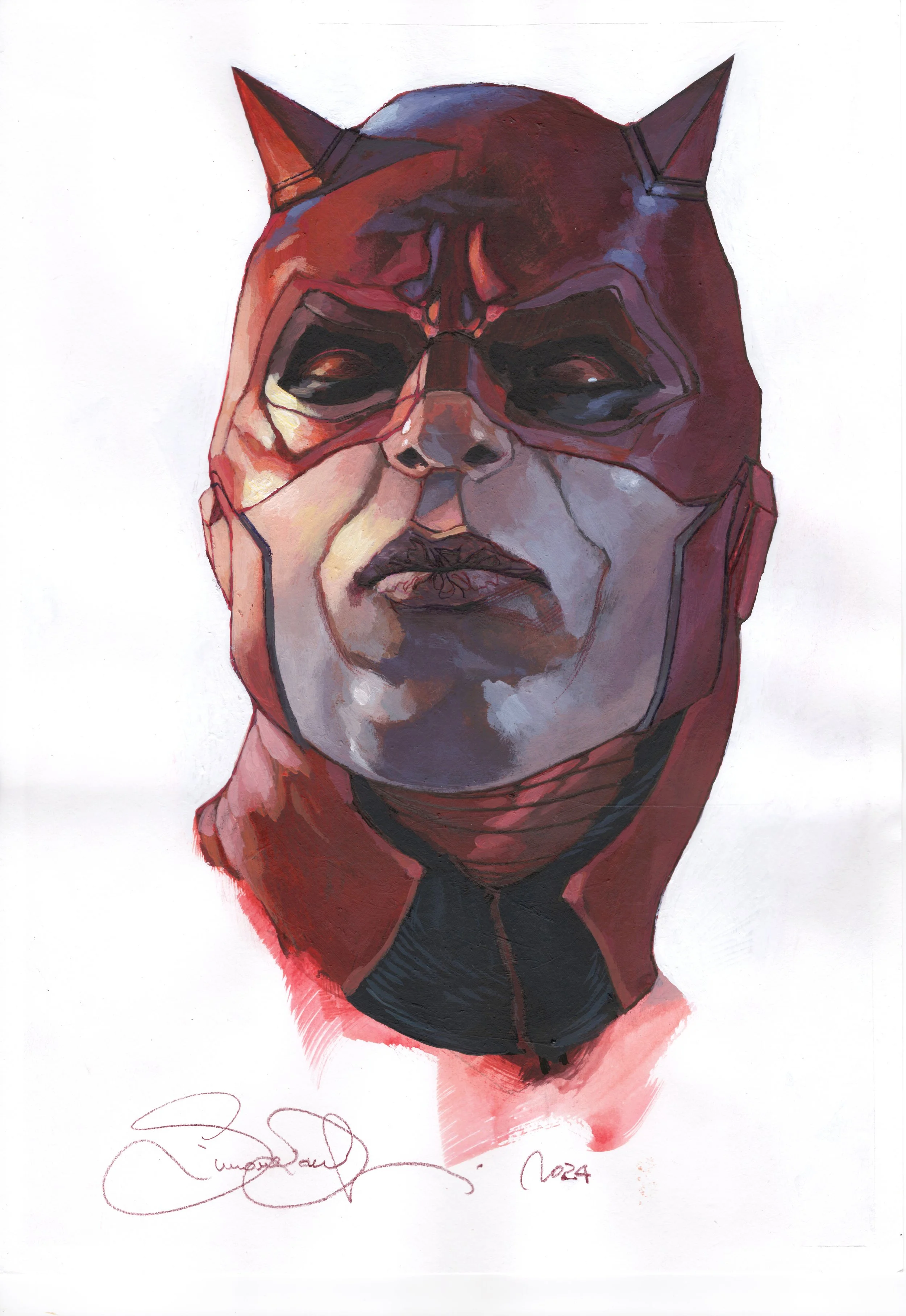 Daredevil headshot by Simone Bianchi