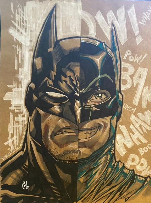 Batman split by Carlos D’Anda $450 (9x12).png