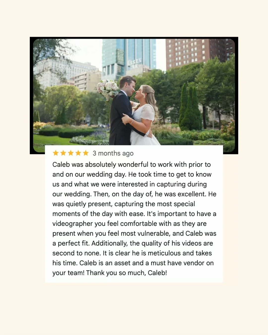 Quick little brag session! I have the most amazing clients and here are some of their kind reviews. I&rsquo;m a joy to work with! But don&rsquo;t just take it from me!!

But seriously thank you to all of my past couples that have taken a moment to le