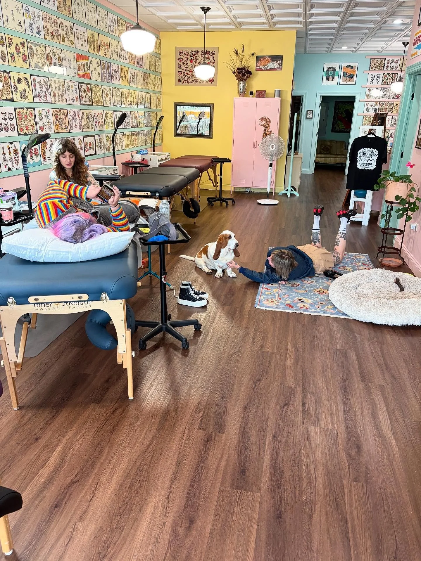 @makayla.tattoo 💓 @loafypen 💓 @jessiprestontattoos 
@tattooladyfest pregame has begun 💞🕉️