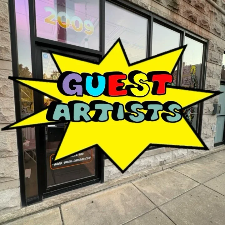 Fresh guest schedule 🕉️
Please contact artists directly to book ↙️↙️↙️

@okaytats 4/10-12 *DM him to book
@peytonlrobinson 4/10-12 *DM her to book
@speightxtattoo 4/15-17 *DM him to book
@tattoo_cyborg 4/17-19 *email in her bio to book
@yiiztattoo 4