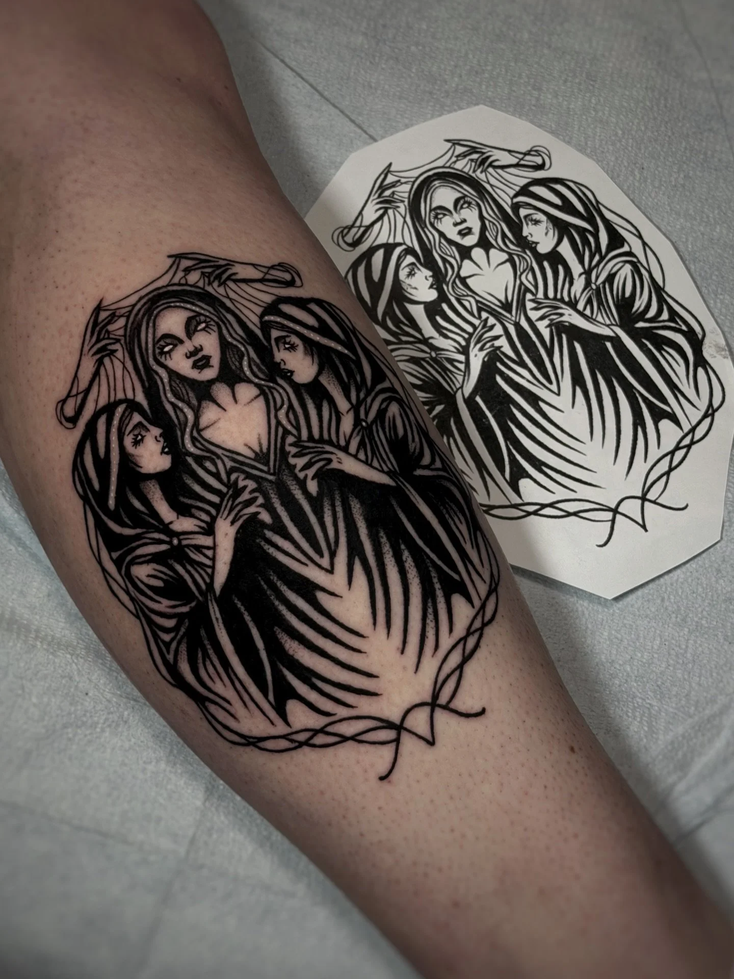Thank you for every project and every opportunity to keep staying in the game 🖤 
.
At home @good.omen.tattoo 🌙🔥
.
#tattoo #ink #inked #blackwork