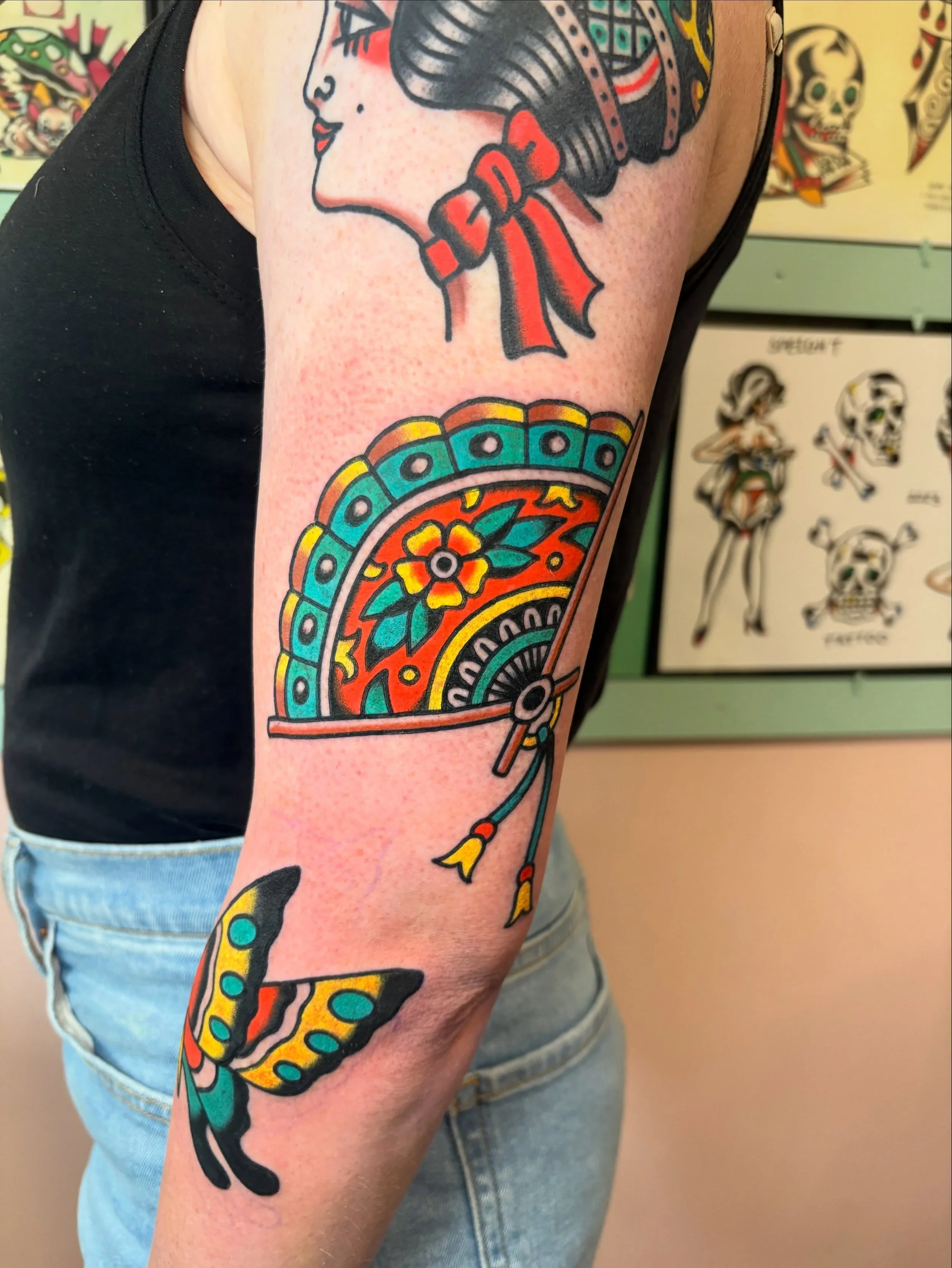 Fresh &amp; healed from today
Thank you Casey
Done at @good.omen.tattoo 🕉️