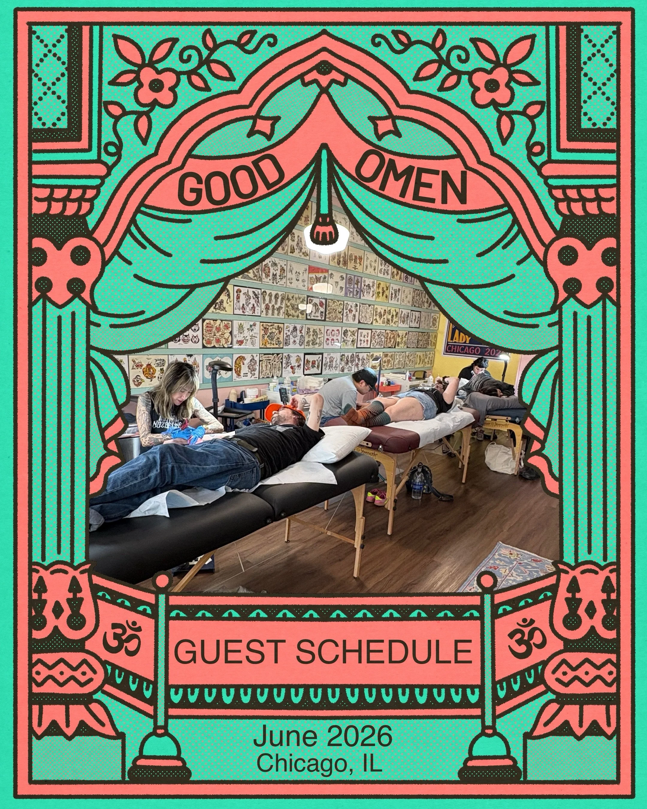 Fresh guest list for June 🌷🐝
Please contact artists directly to book ↙️↙️↙️

@flanlo 6/7-14 *FULLY BOOKED
@makayla.tattoo 6/8-10 *FULLY BOOKED
@audri_adorned 6/19-20 *DM HER TO BOOK
@gunga_ma 6/20-21 *FULLY BOOKED
@dillon.tattoo 6/20-21 *DM THEM TO
