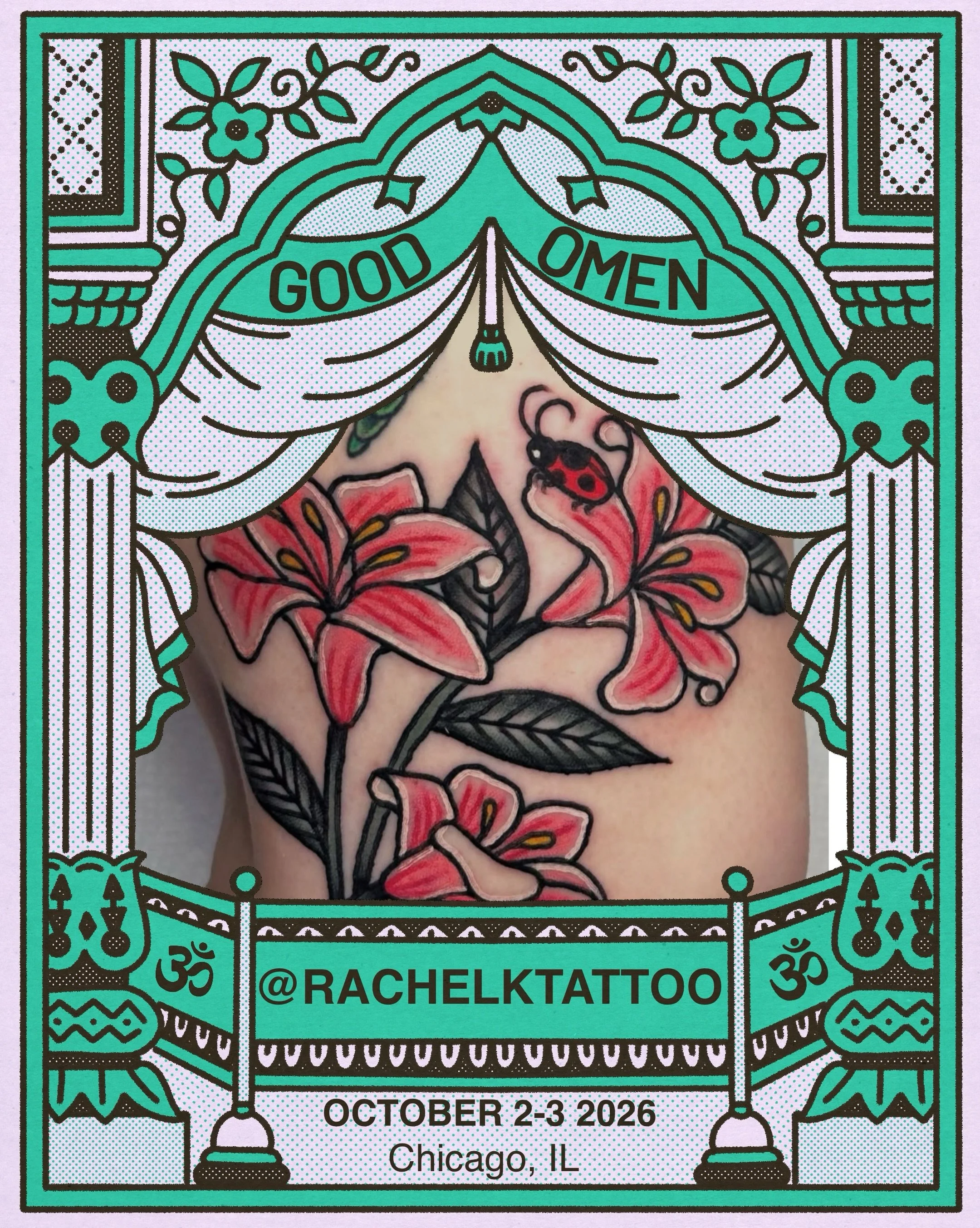 @rachelktattoo will be with us 10/2 &amp; 3 🕉️🕉️🕉️ FOR BOOKING&mdash; E-mail: rachelktattoo@gmail.com @rachelktattoo @rachelktattoo @rachelktattoo