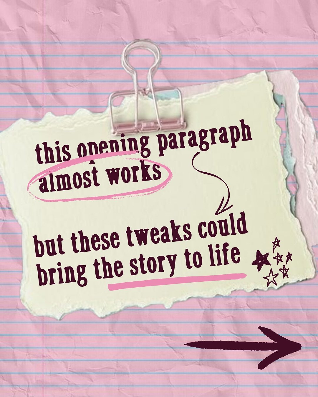 Strong voice. Sharp detail. Still not quite landing.

Going behind the edit, I&rsquo;m working with a follower&rsquo;s strong first draft today. There&rsquo;s voice. There&rsquo;s tension. But the pacing is fighting the emotional payoff. 

So we scal