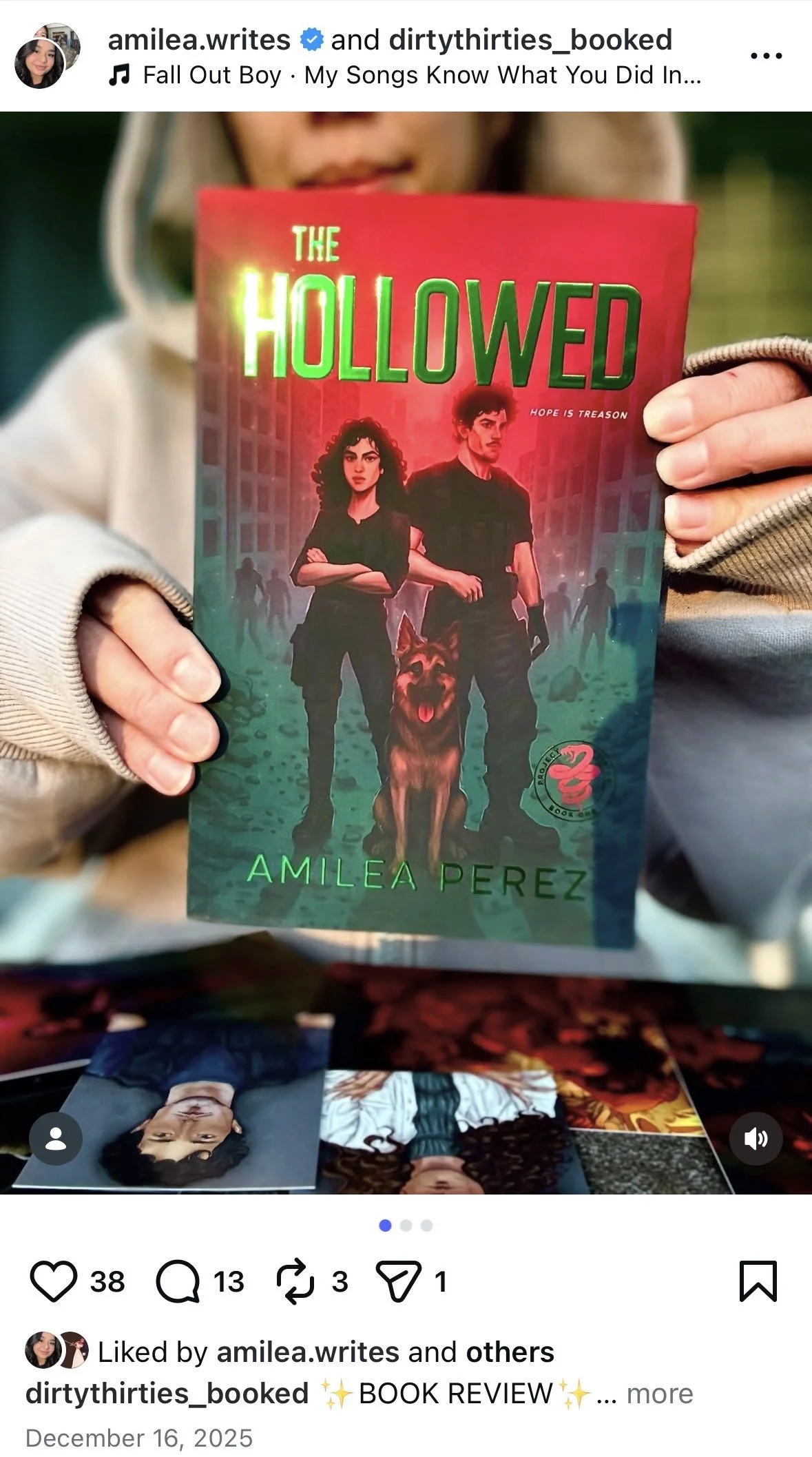 Book review reel of The Hollowed