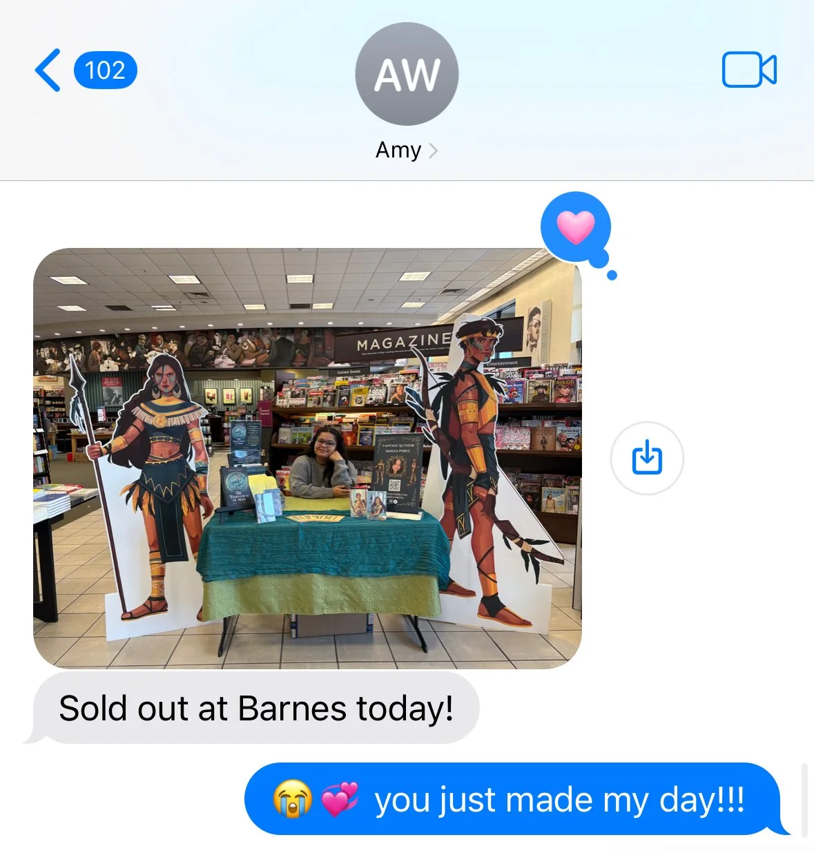 Sold out at indie bookstore