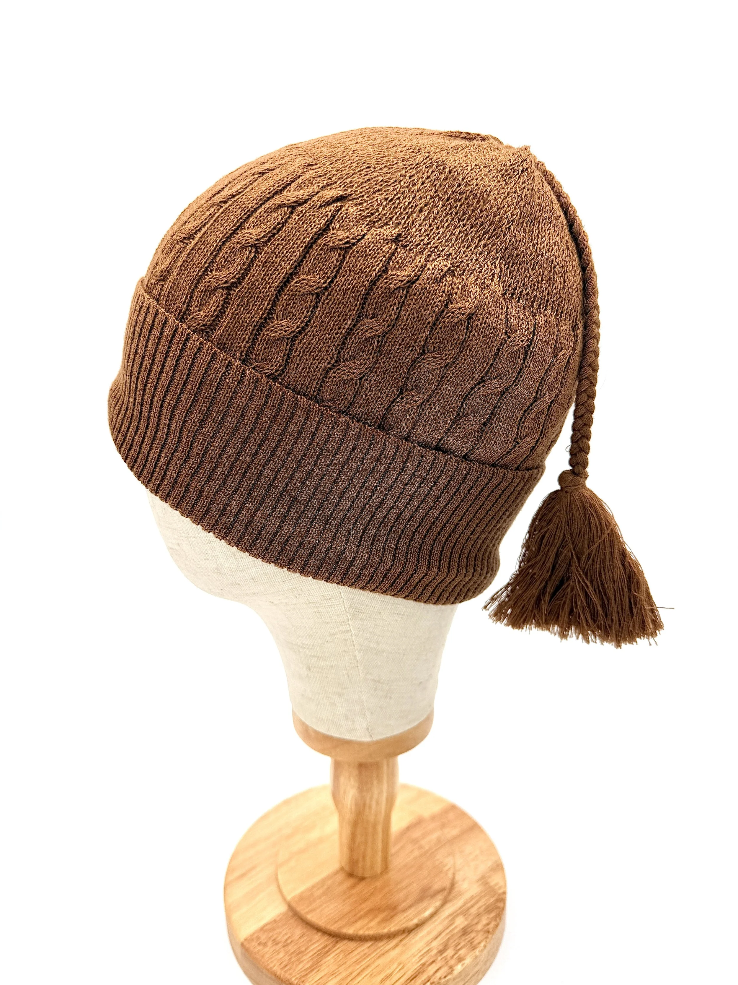 Hat with Tassels Brown (1).JPG