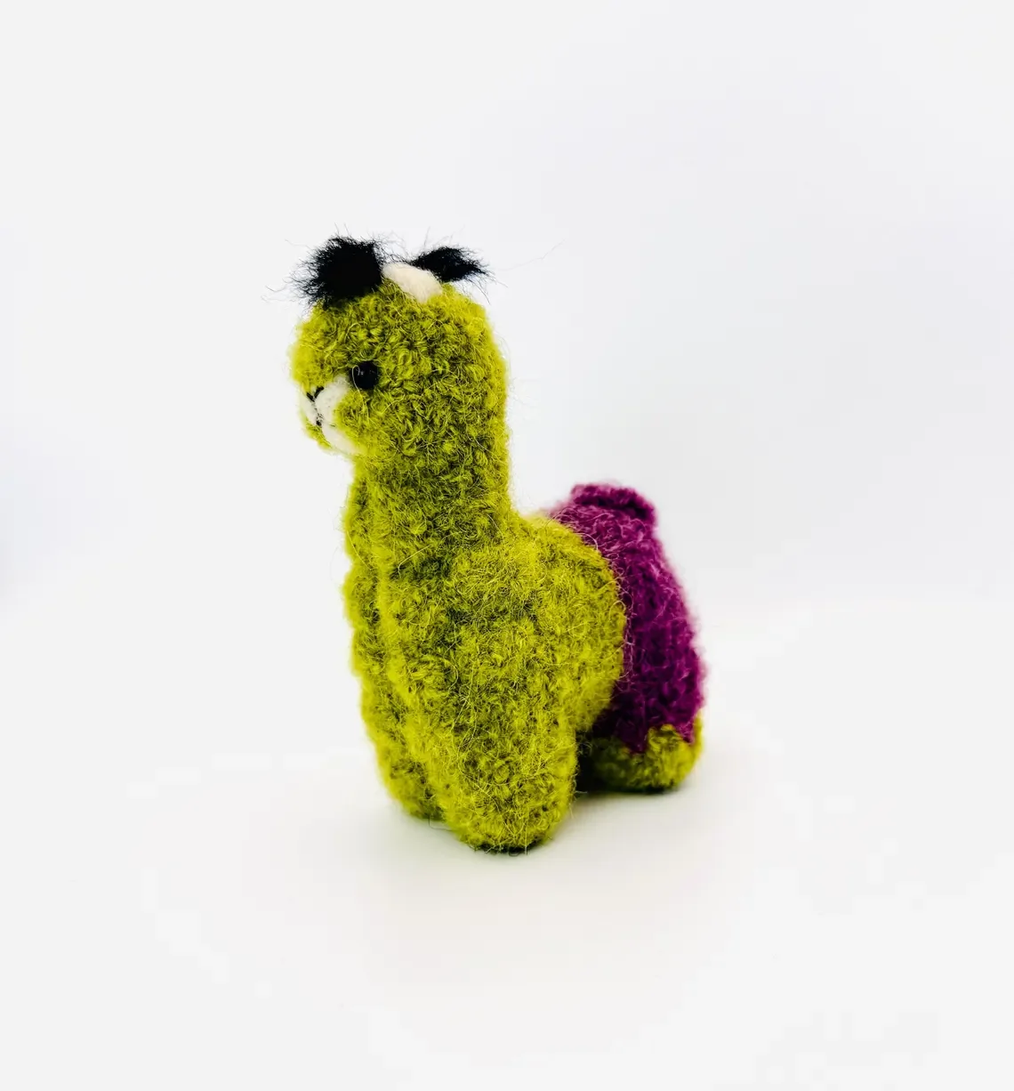 Needle-Felted Alpaca Figurine - Smashpaca (Heroic Edition)