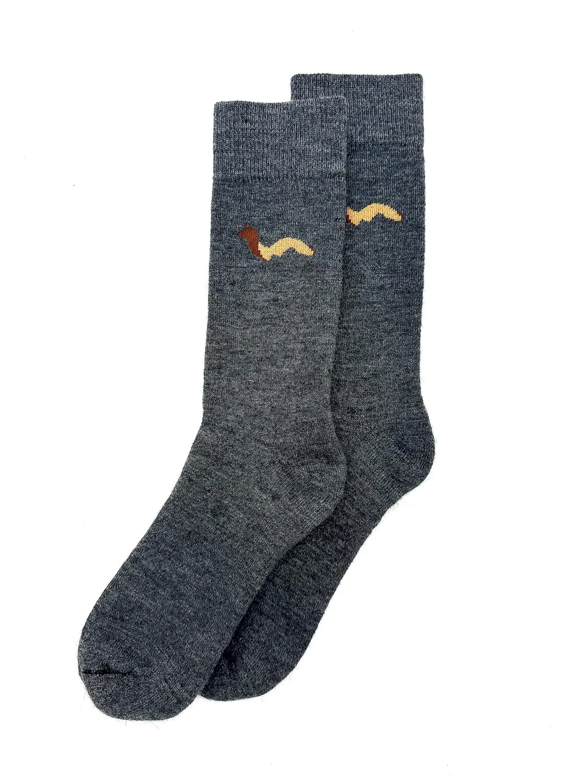 Thick Alpaca Baby Socks for Boots Color Grey