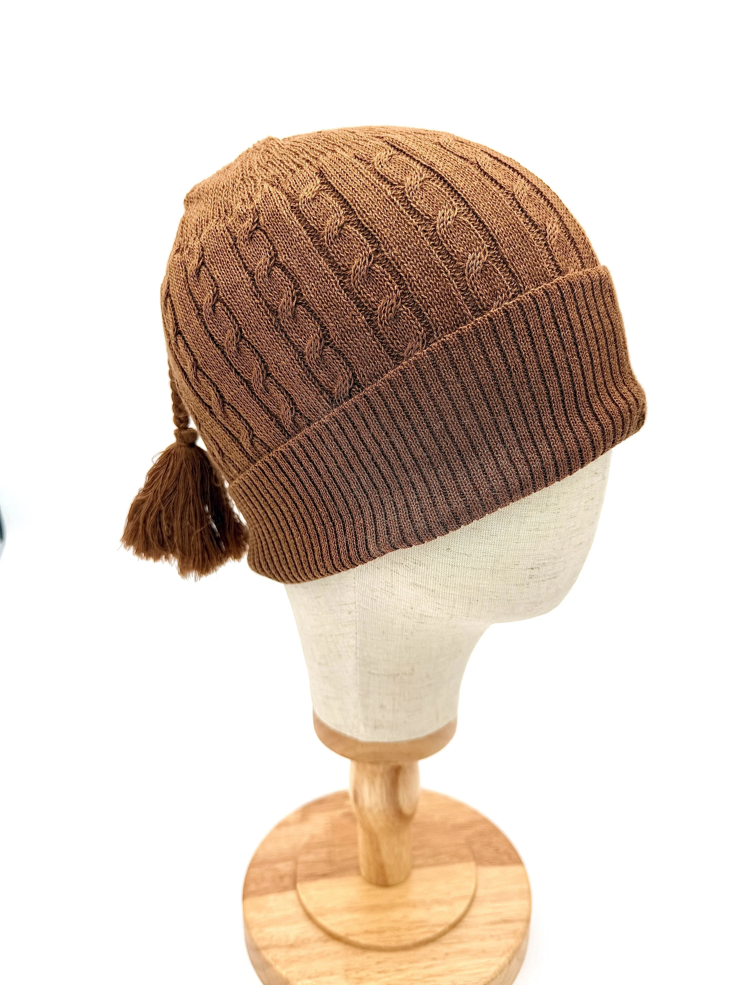 Hat with Tassels Brown (4).JPG