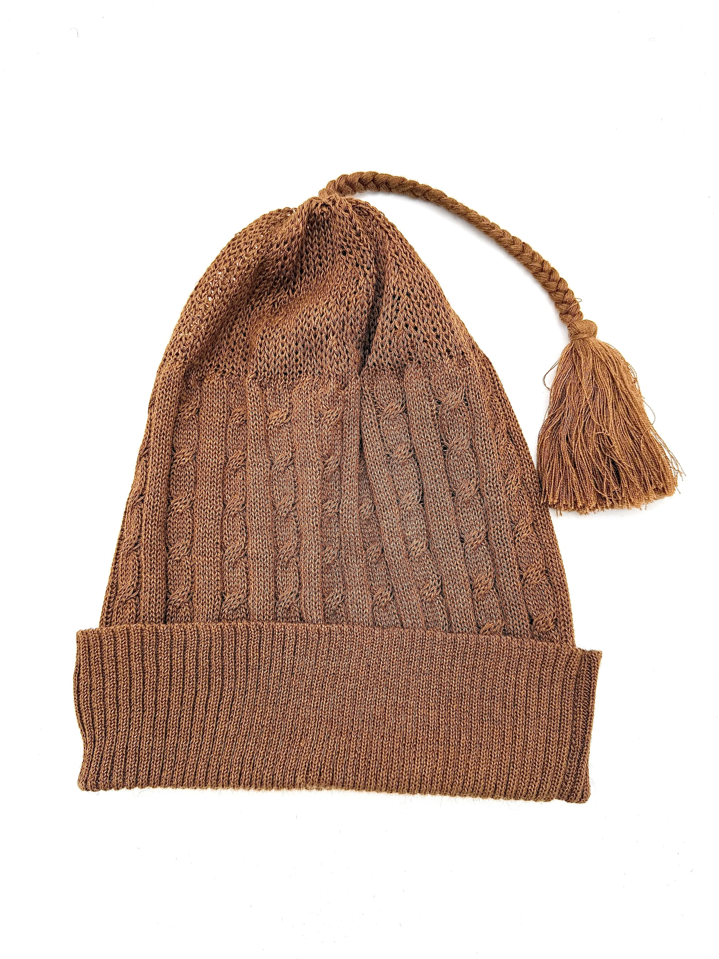 Hat with Tassels Brown (2).JPG