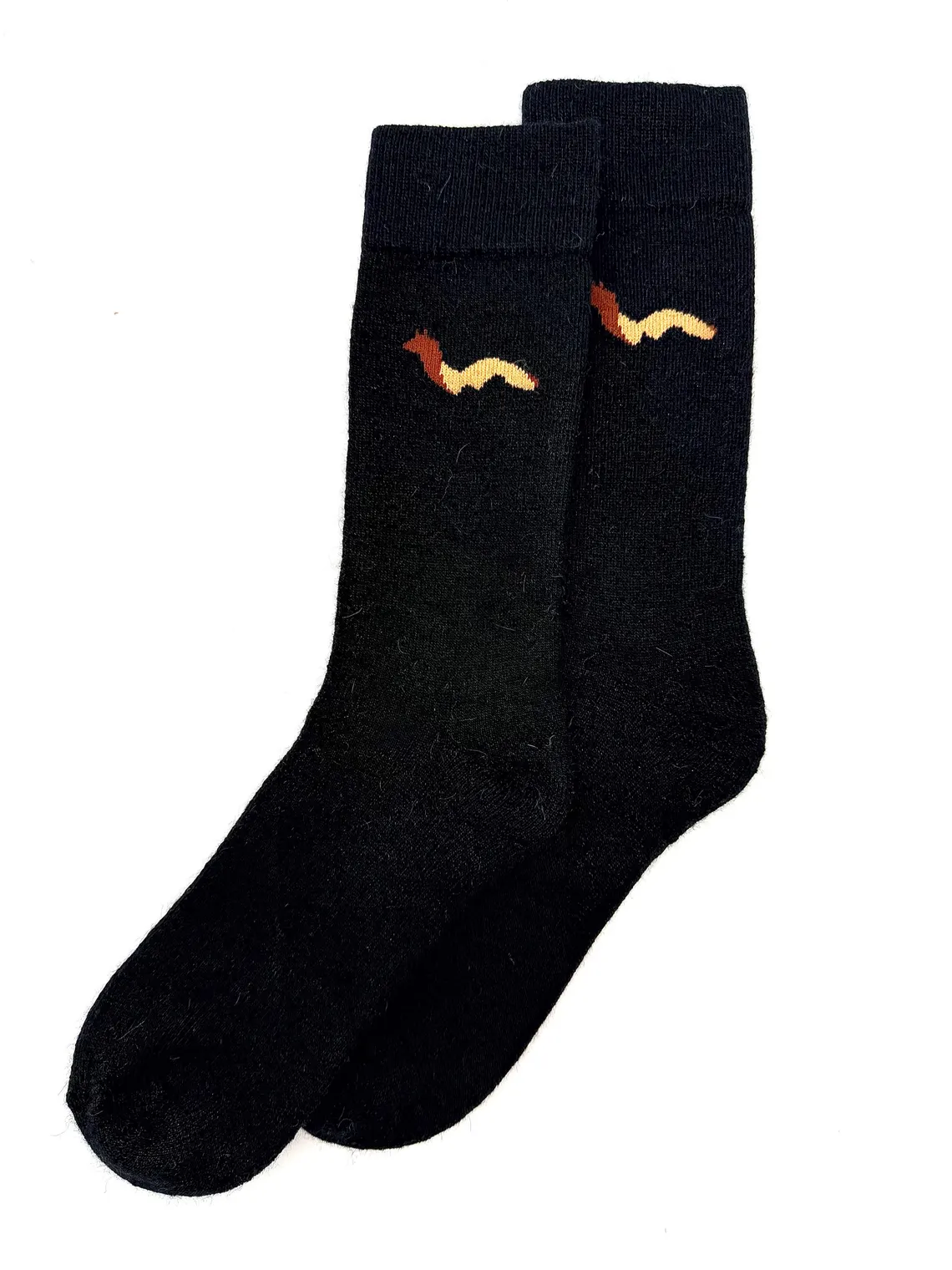 Thick Alpaca Baby Socks for Boots Color Black