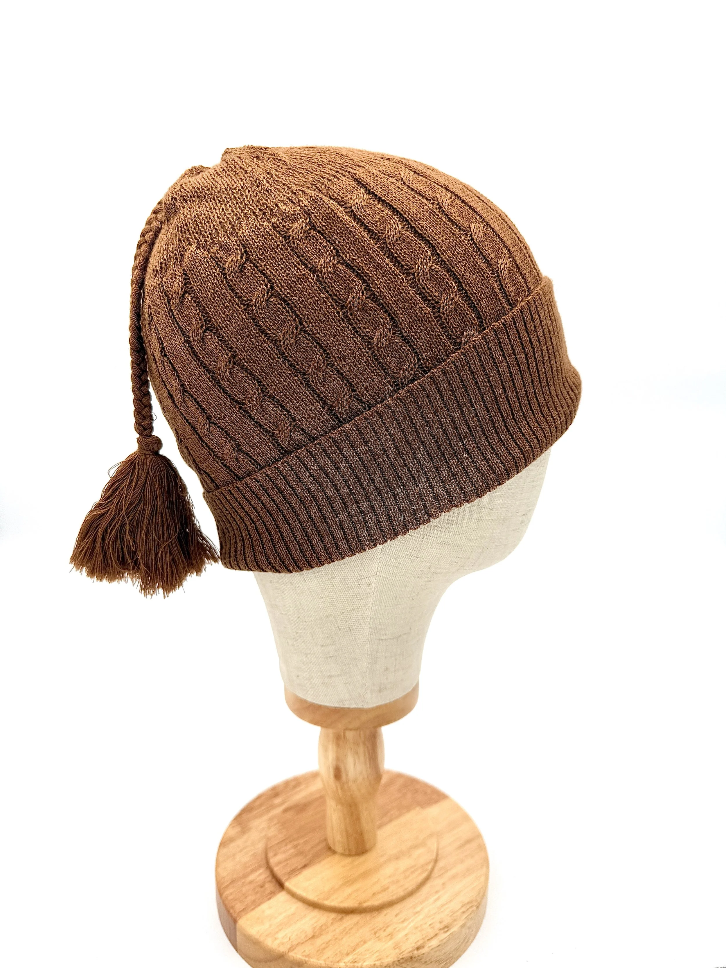 Hat with Tassels Brown (5).JPG