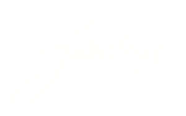 Logo for Fabulous Aesthetics featuring the word 'Fabulous' in cursive with a leaf above the 'F' and 'Aesthetics' written underneath.