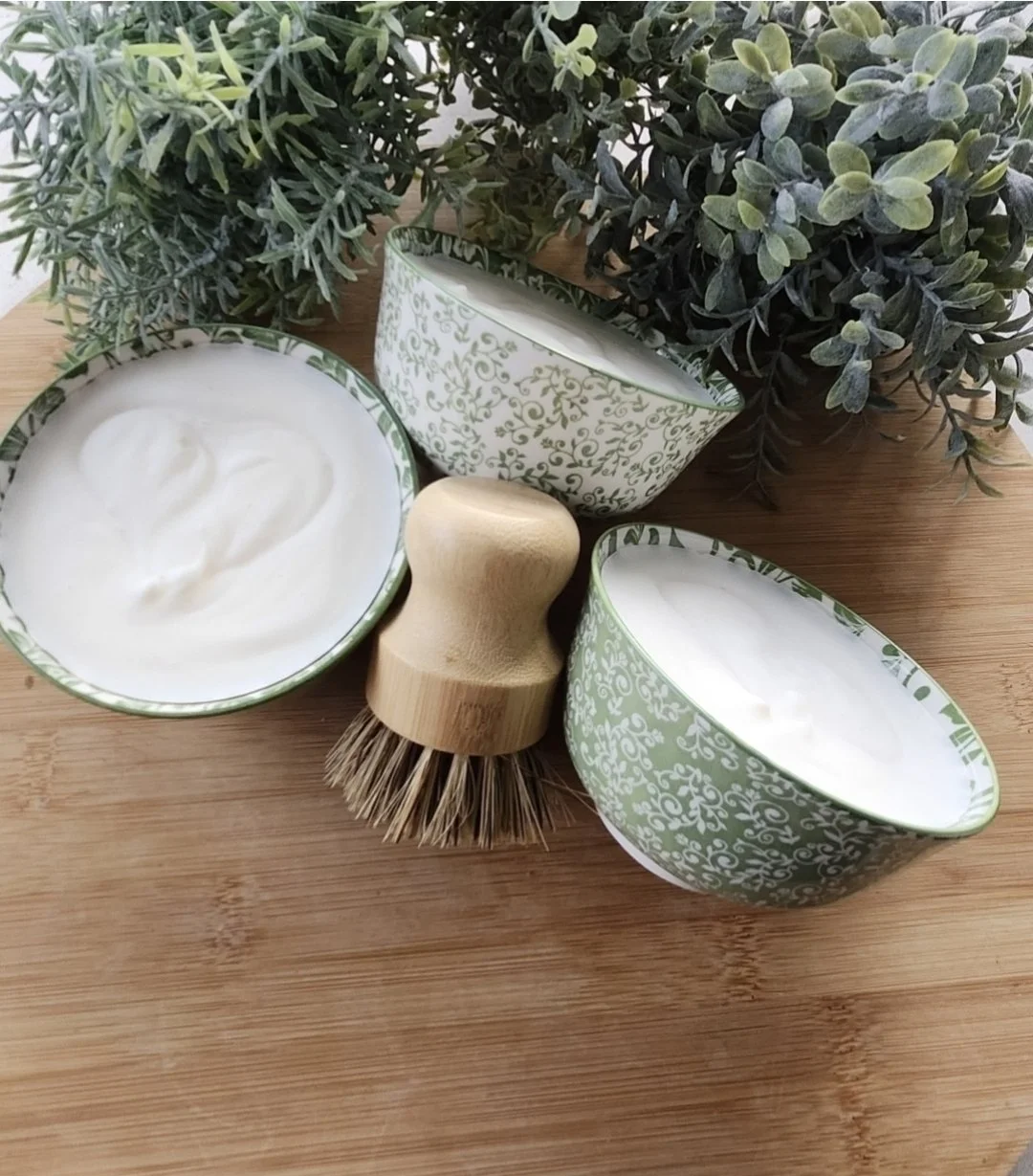 Solid Dish Soap Green Floral