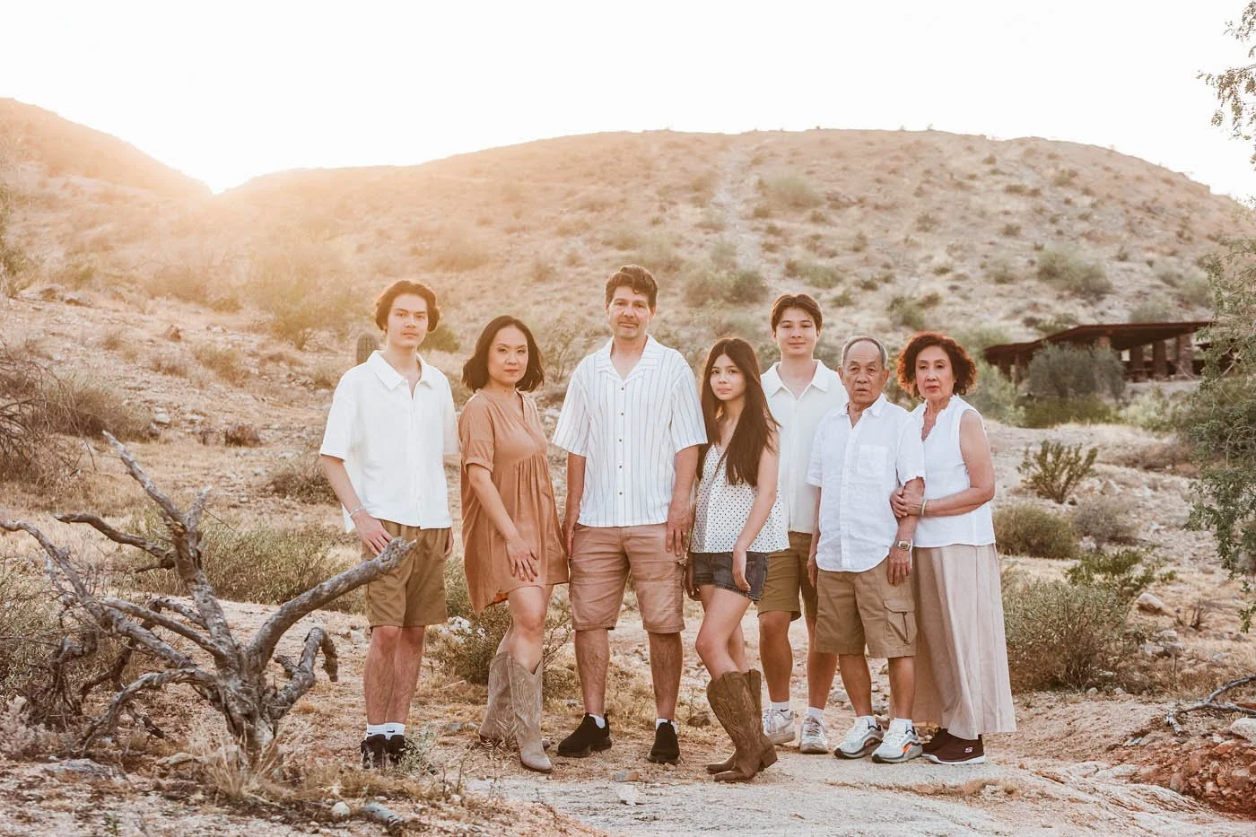 Three Generations, One Desert Sunset: A Phoenix Family Portrait Story at South Mountain Preserve
