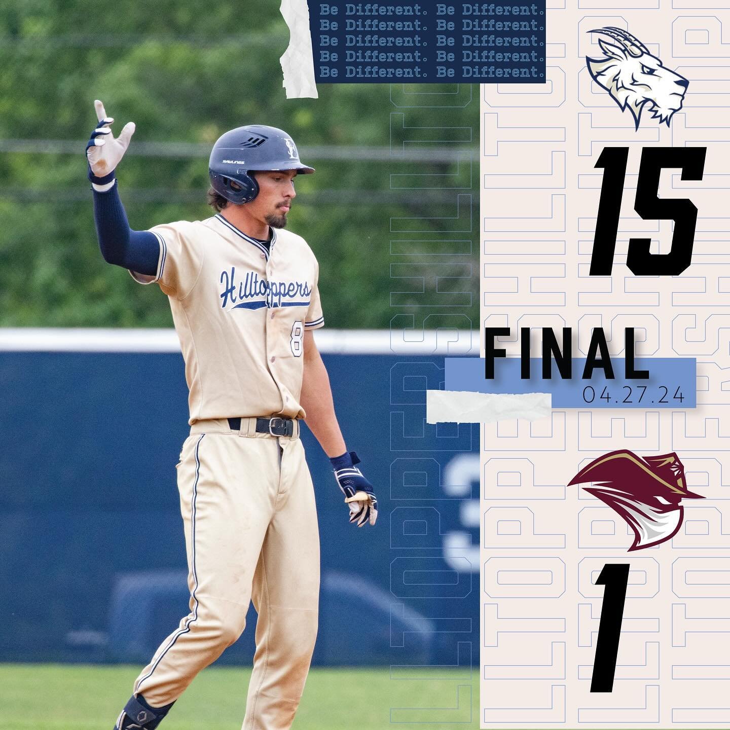 FINAL| Hilltoppers split today’s DH. The team will be back on the field tomorrow at 12pm for the final game of this weekend series. #fearthegoat🐐