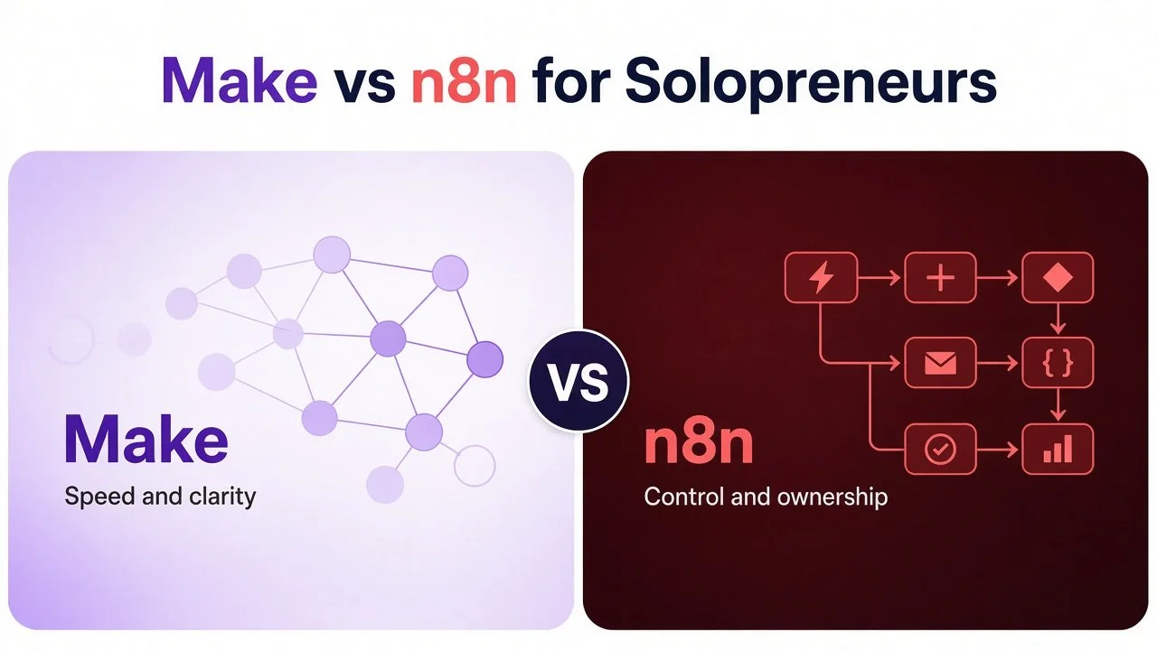 Make.com vs n8n: Which Automation Platform Fits a Solo Business?