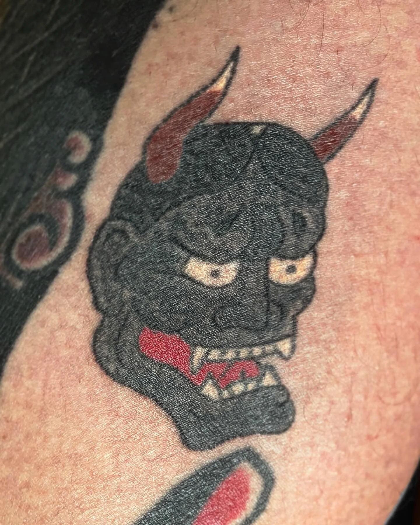 My first (very rough) take on Tebori fully healed hannya

Swipe to see the progress, plus some available designs.

I&rsquo;m looking to get more Tebori work in, so if you want a tebori piece at a good price, hit me up. 

#tebori #japanesetraditional 