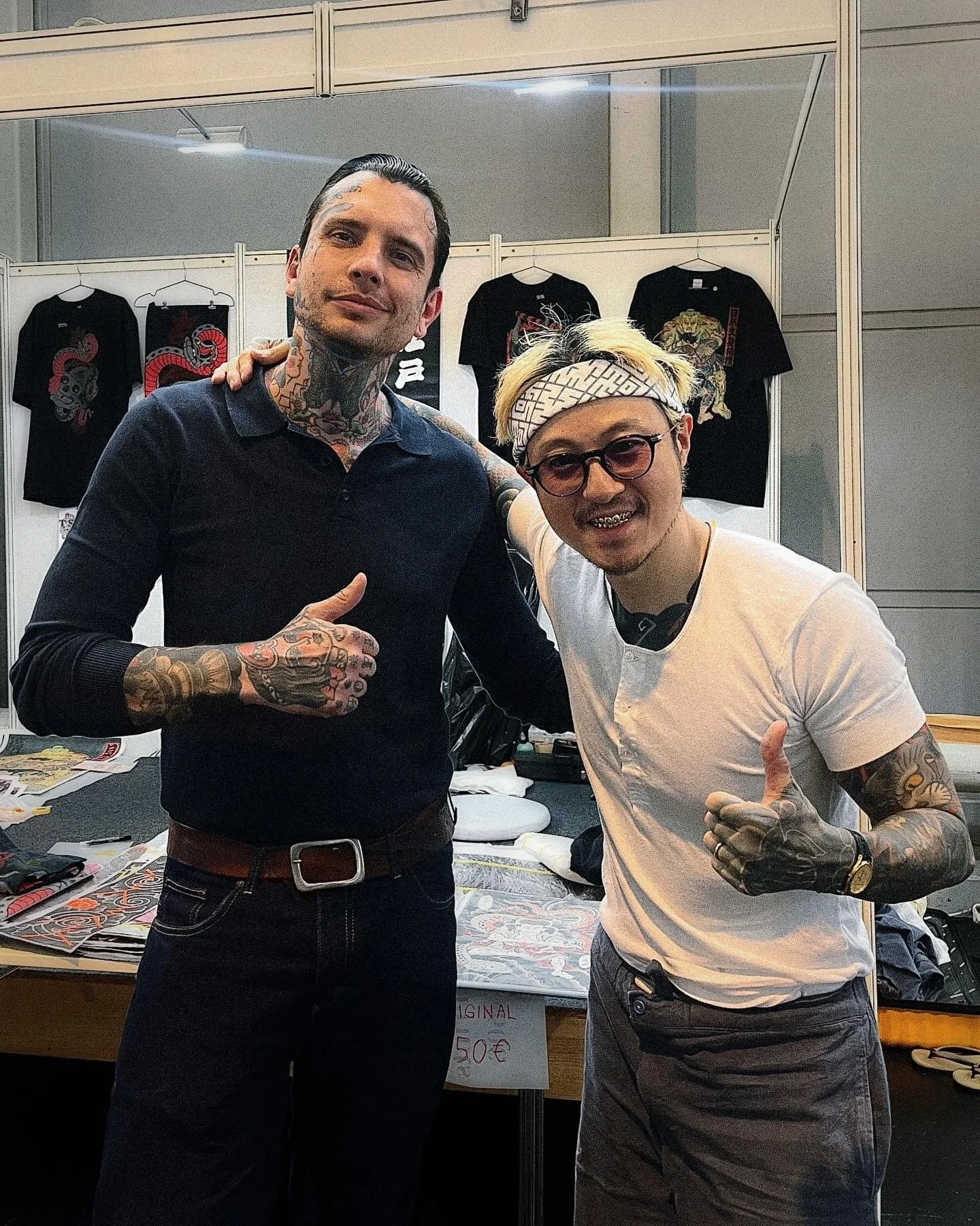 ありがとうございます。お会いできて嬉しいです。
with the master @horihiro_tebori 
p.s. something is wrong with my 👍