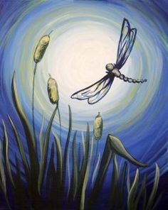 Cat Tail and Dragonfly