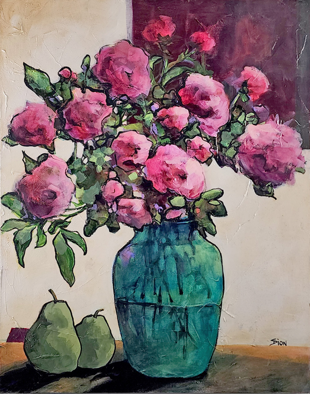 Dion_Sue_PeoniesandPears_2025_Acrylic_40x30.png