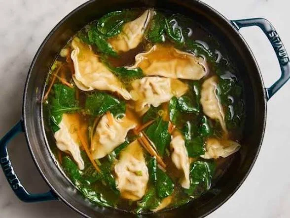 Kale Dumpling Soup