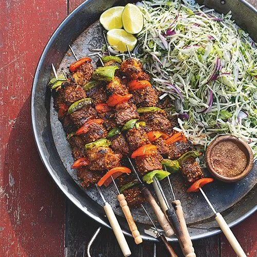 Jolloff Quinoa & Suya Kabobs